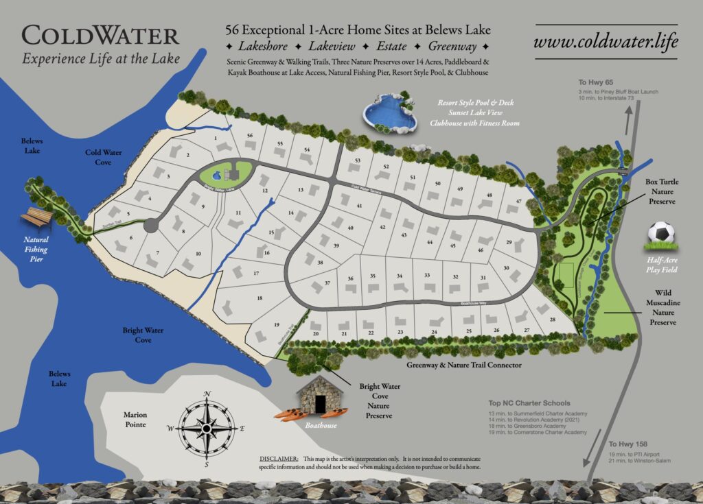 ColdWater at Belews Lake community site plan